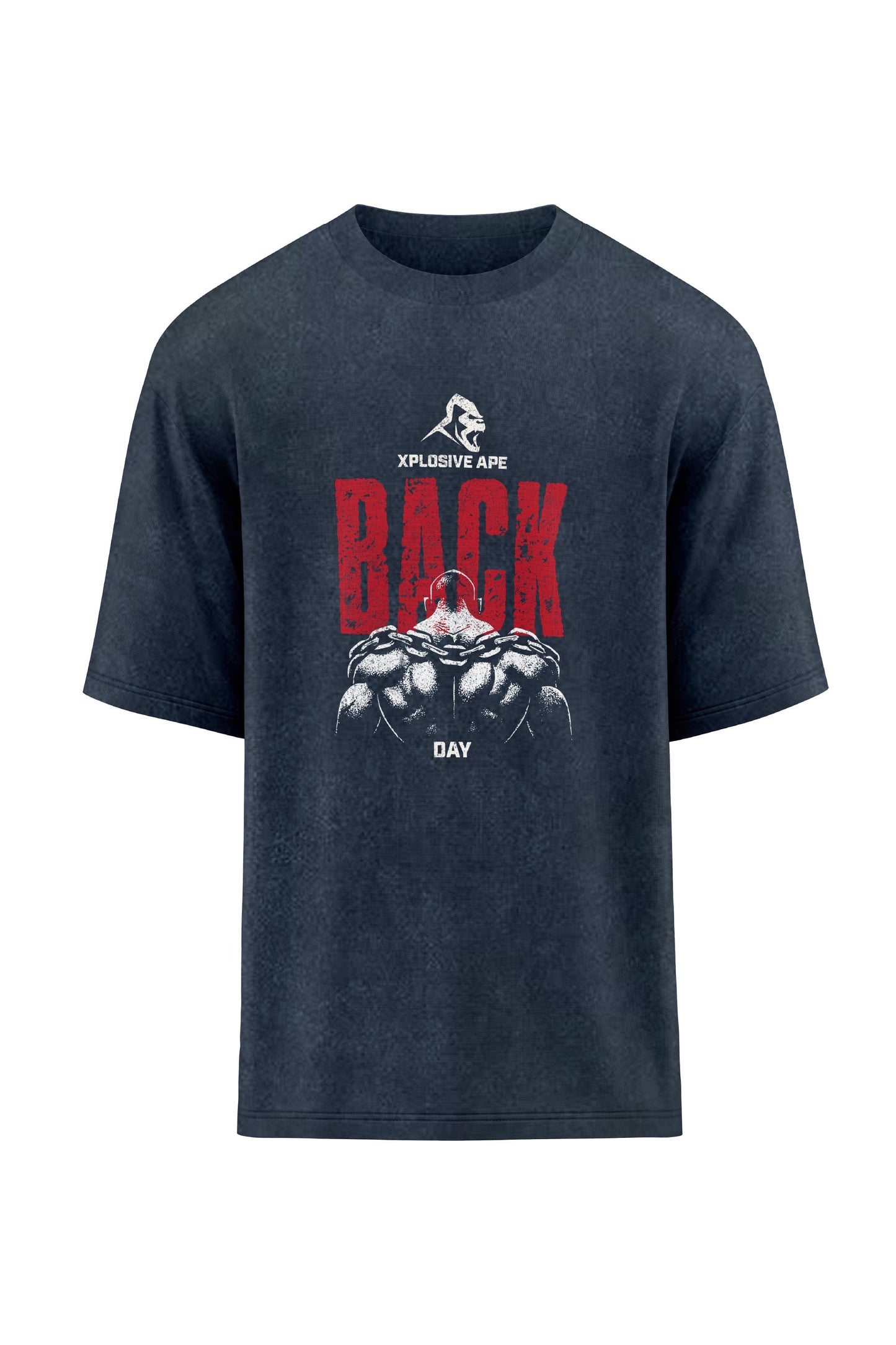 XAPE Back Day Oversized Tee - Acid Wash Black