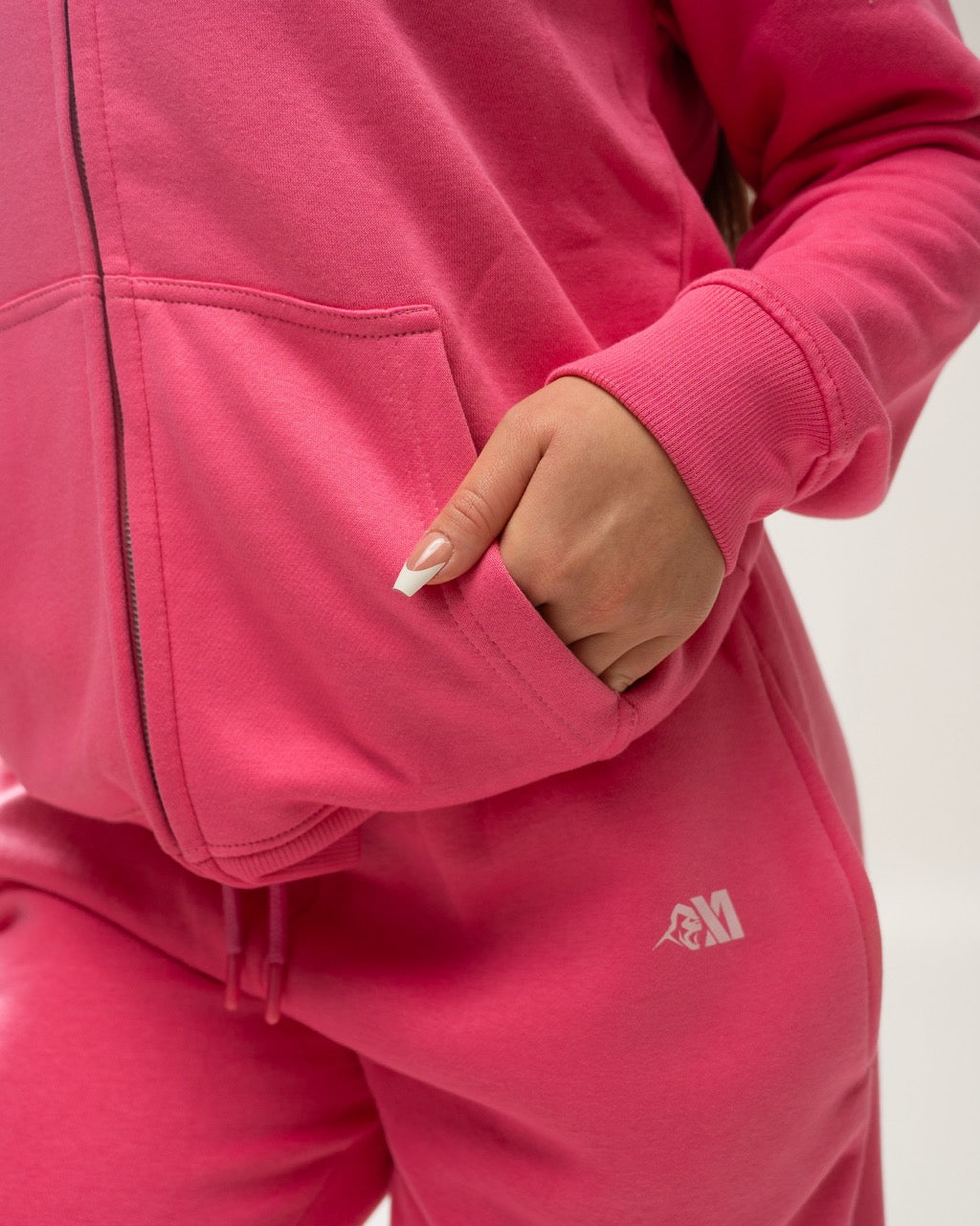 XAPE Core Logo Zip Hoodie - Dusty Pink