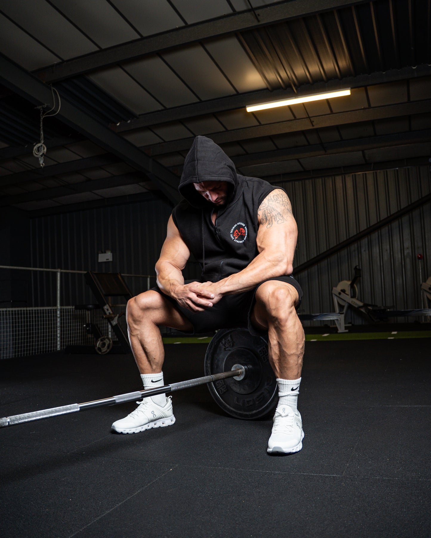 XAPE Training Division Sleeveless Hoodie - Black