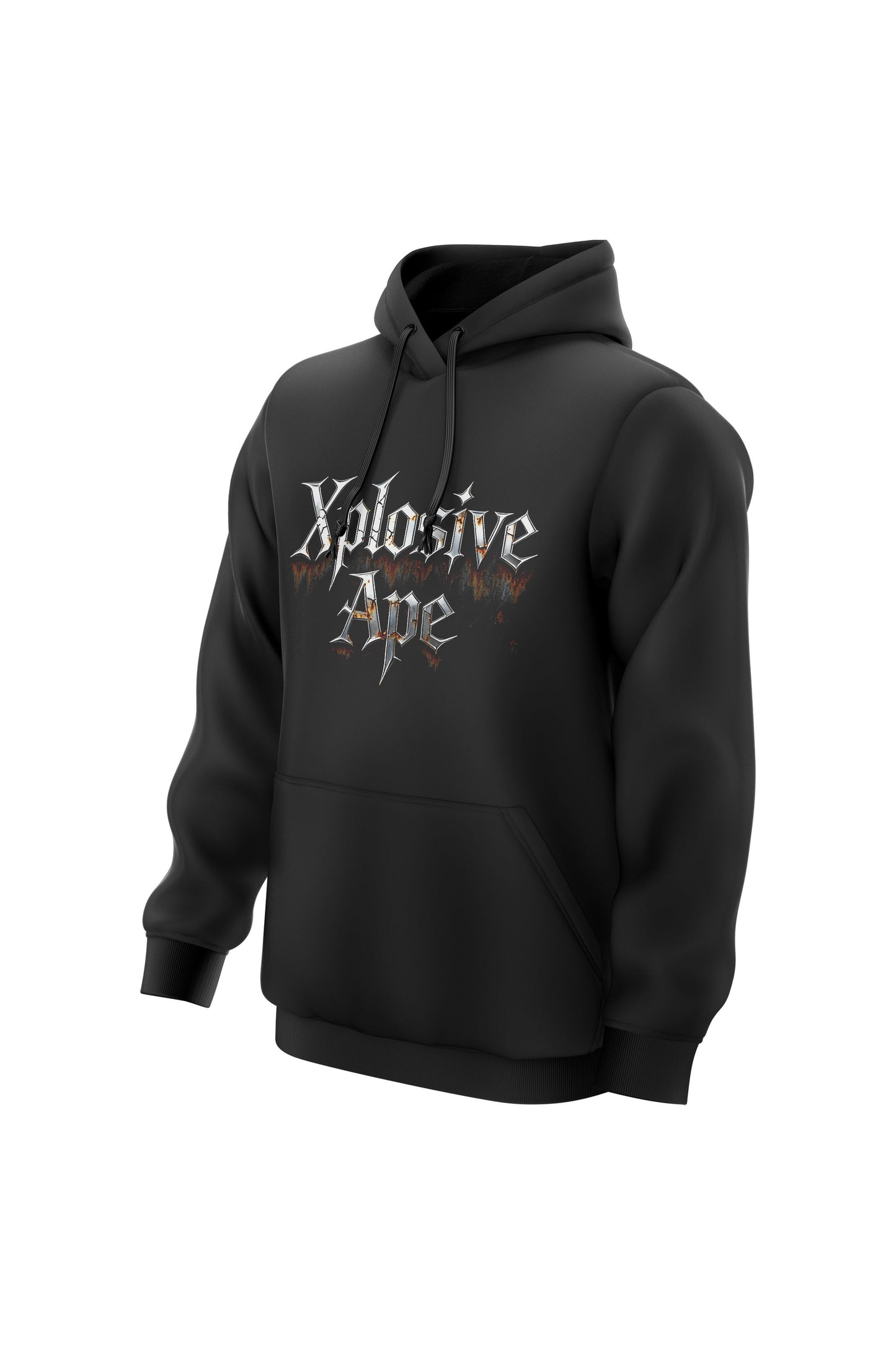 XAPE Forged in Fire String Hoodie - Black