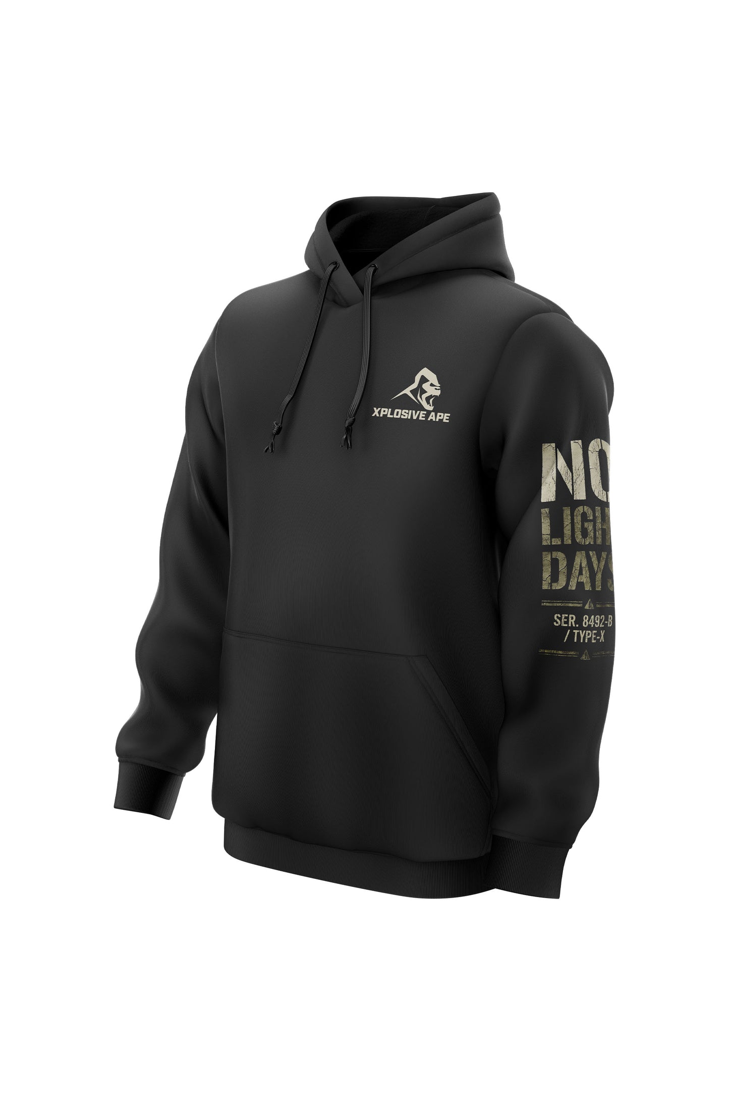XAPE No Light Days String Hoodie - Black