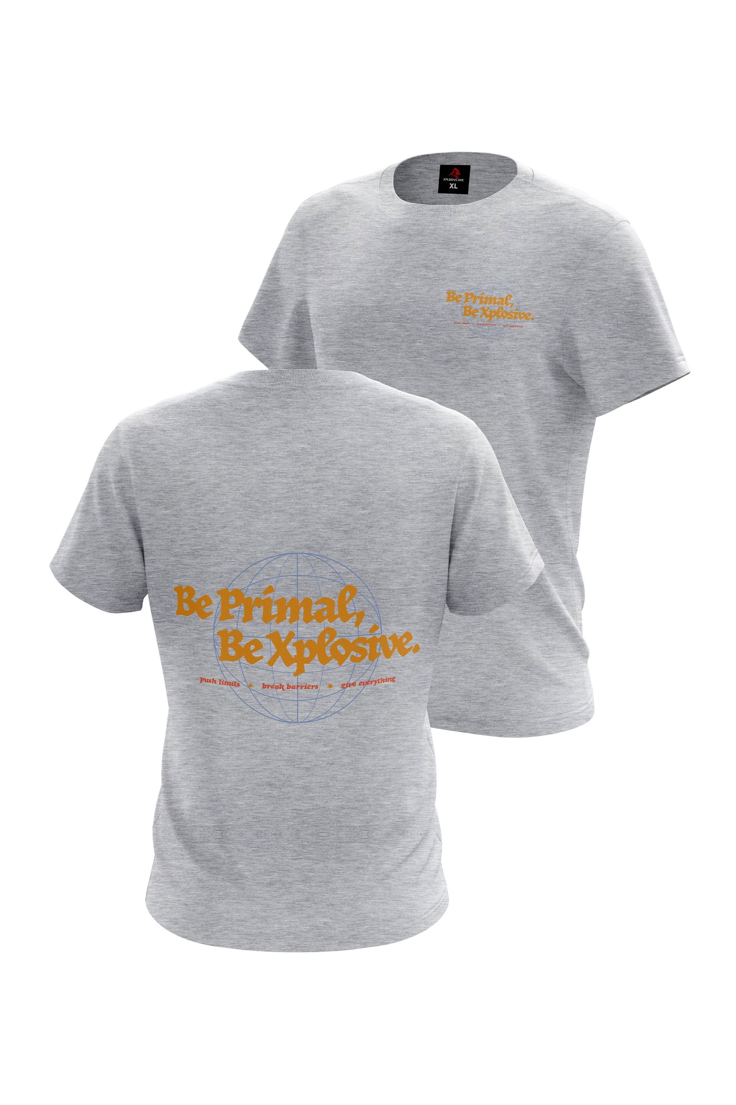 XAPE Primal Globe V5 Tee - Sports Grey