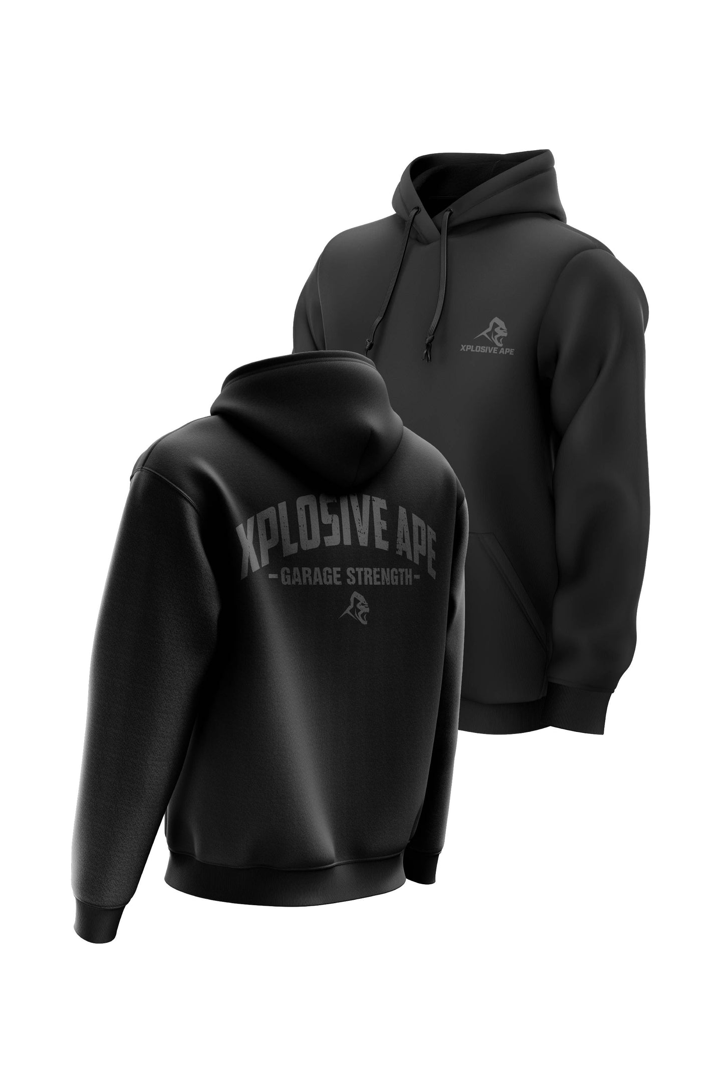 XAPE Garage Strength Hoodie - Black