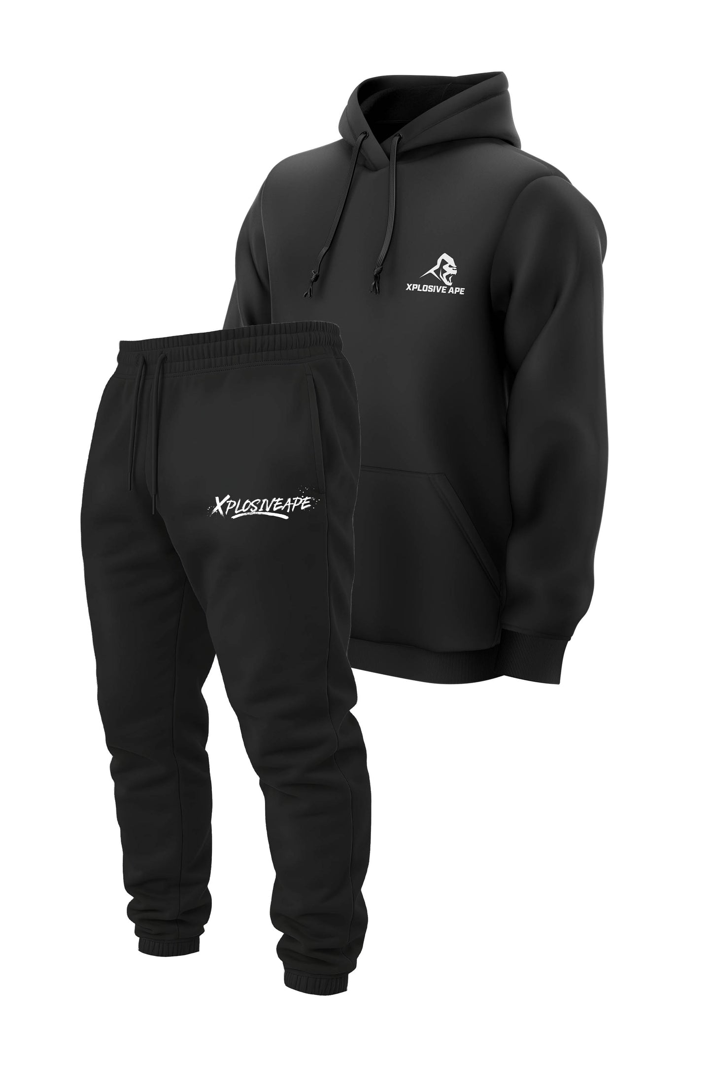 XAPE Classic V2 String Hoodie & Desolate V2 Joggers Combo - Black