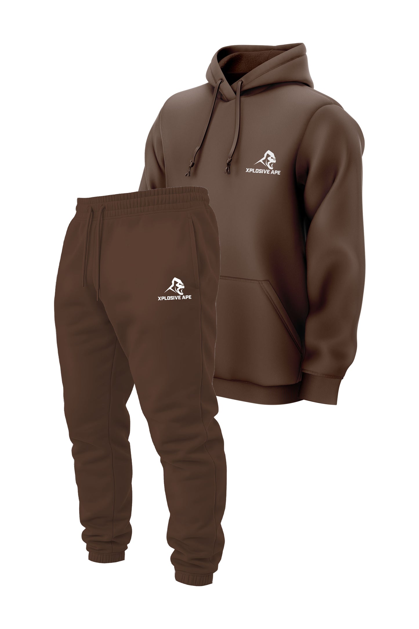 XAPE Classic V2 String Hoodie & Prime Logo V2 Joggers Combo - Dark Brown