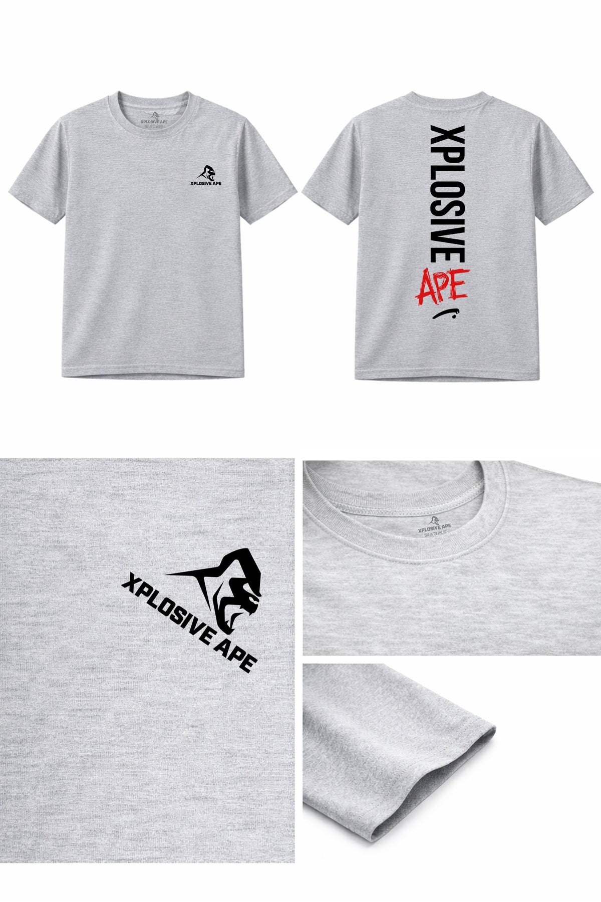 XAPE Graffiti Tee - Sports Grey