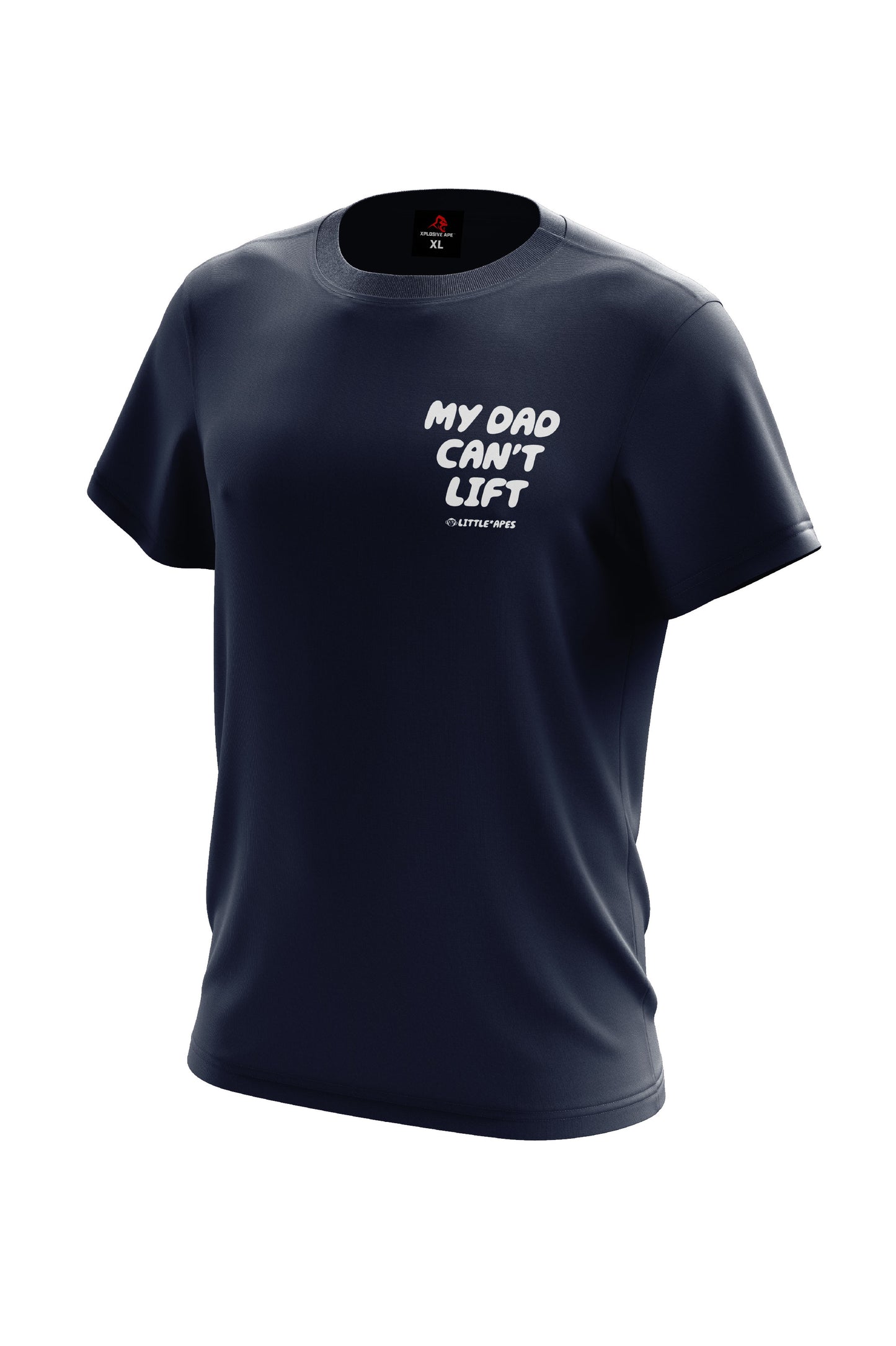 Little Apes My Dad Can't Lift V2 Tee - Navy