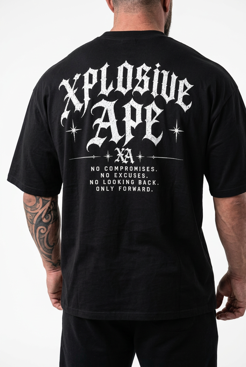XAPE London Gothic Oversized Tee - Black