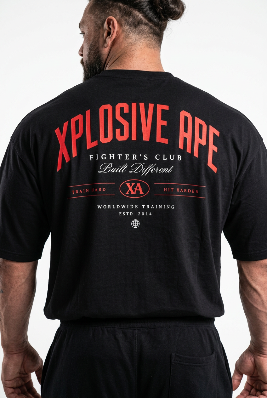 XAPE Powerhouse Oversized Tee - Black