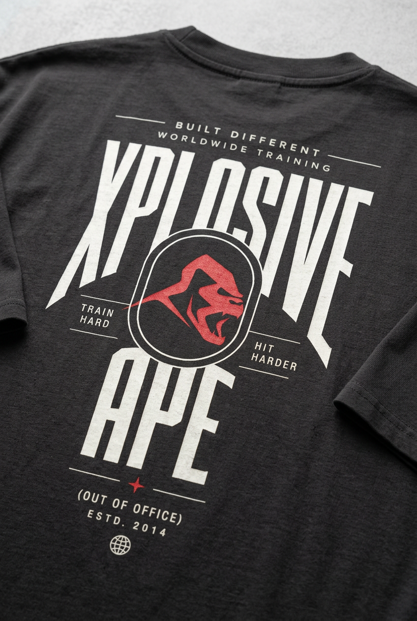 XAPE Fight Circuit Oversized Tee - Black