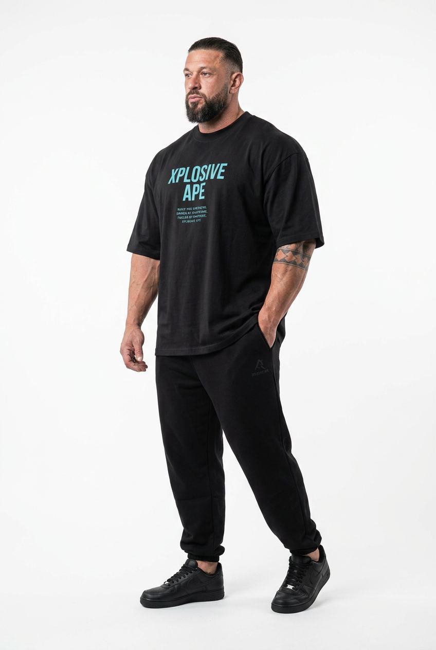 XAPE Blueprint Division Oversized Tee - Black