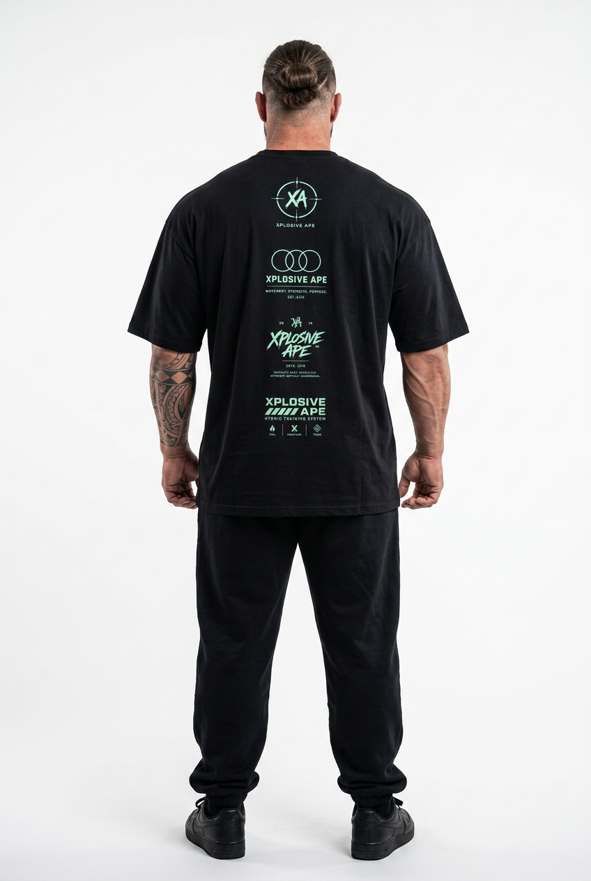 XAPE Chaos Protocol Oversized Tee - Black