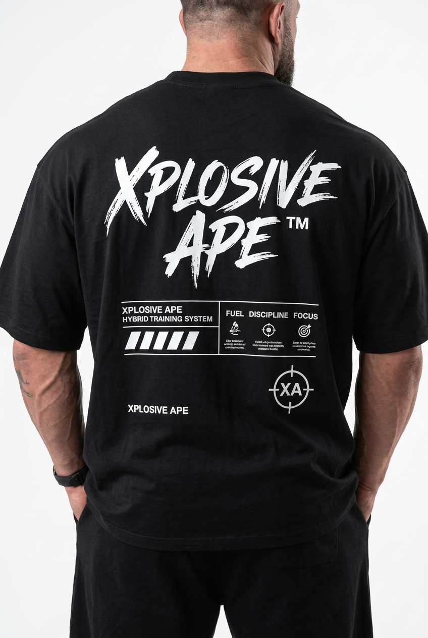 XAPE Voltage Script Oversized Tee - Black