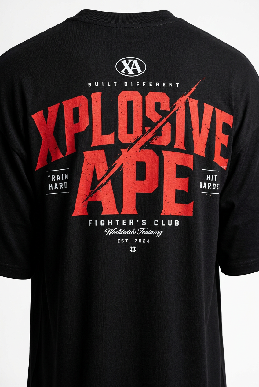XAPE Championship Oversized Tee - Black