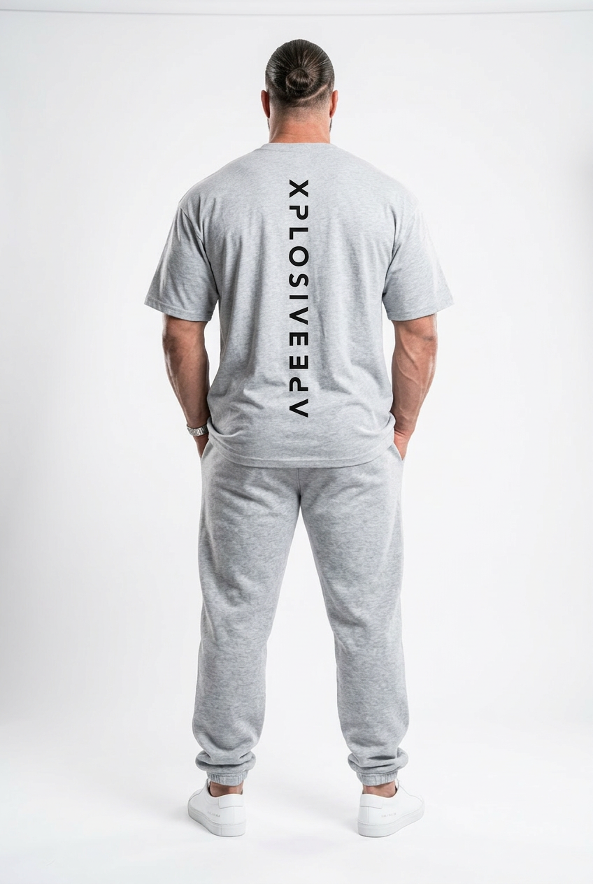 XAPE Futuristic Tee & Originals Joggers Combo - Sports Grey