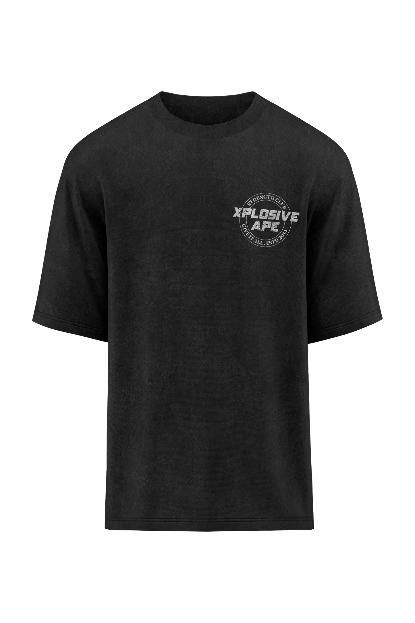 XAPE Heritage Club Oversized Tee - Acid Wash Black