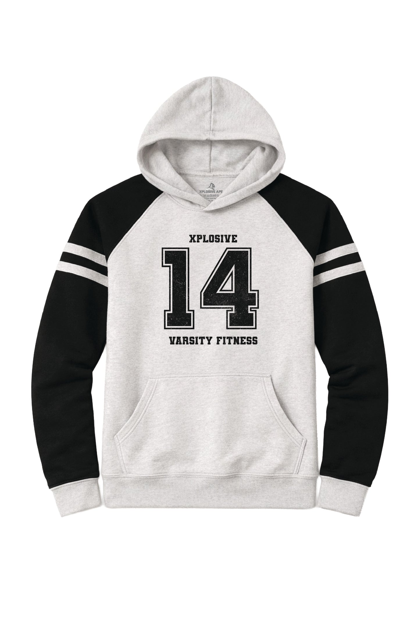 XAPE Unit Crew Raglan Hoodie - Oatmeal Heather/Black