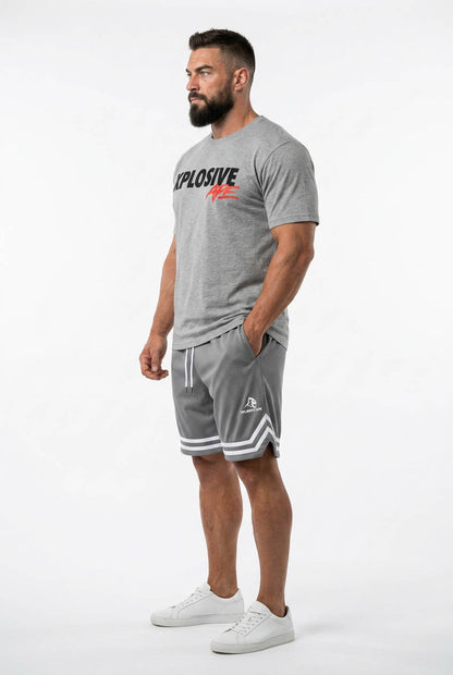 XAPE Strike Shorts - Grey/White
