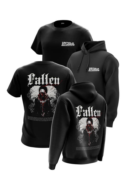 US Angel V2 Hoodie & Tee Combo - Black