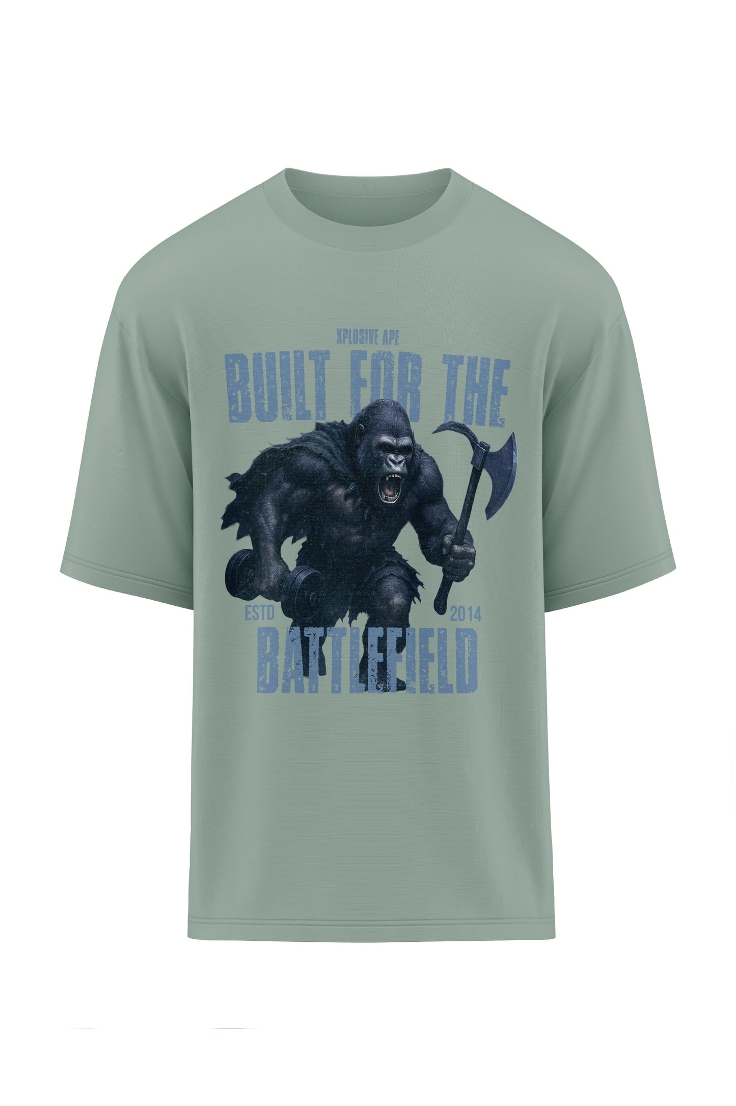 XAPE Battlefield  Oversized Tee - Sage
