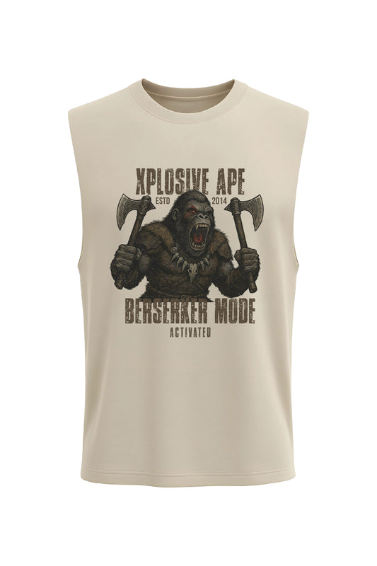 XAPE Berserk Mode Tank Top - Sand