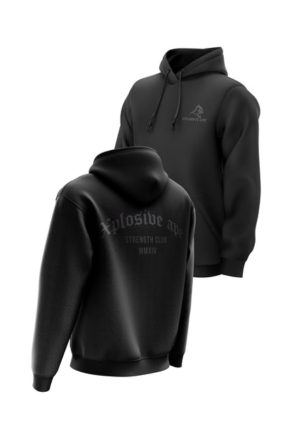 XAPE Strength Club MMXIV String Hoodie - Black