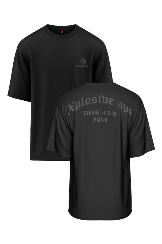 XAPE Strength Club MMXIV Oversized Tee - Black