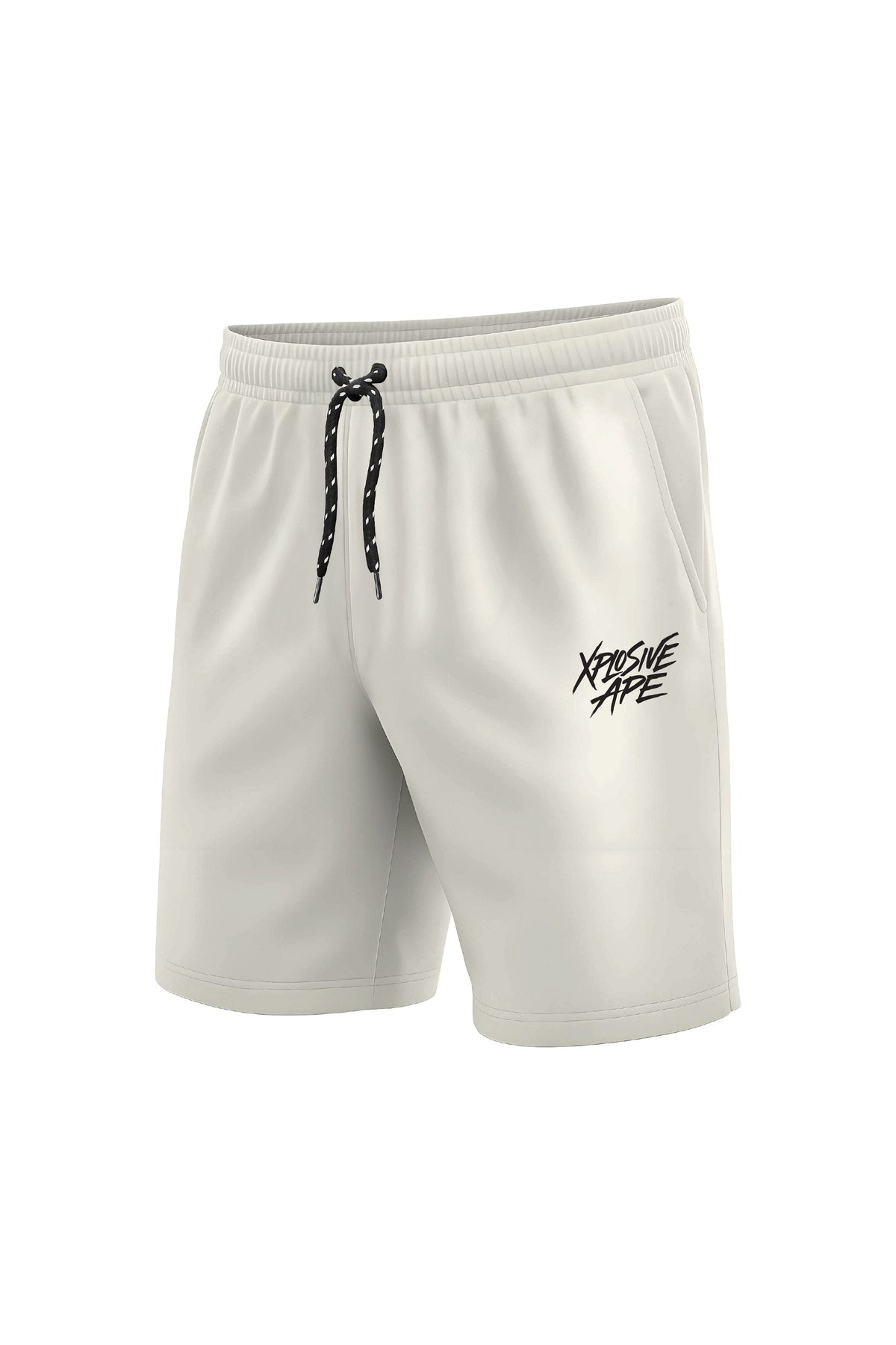 XAPE Classic Brush Script Shorts - Cream