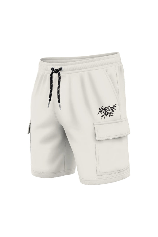 XAPE Classic Brush Script  Cargo Shorts - Cream