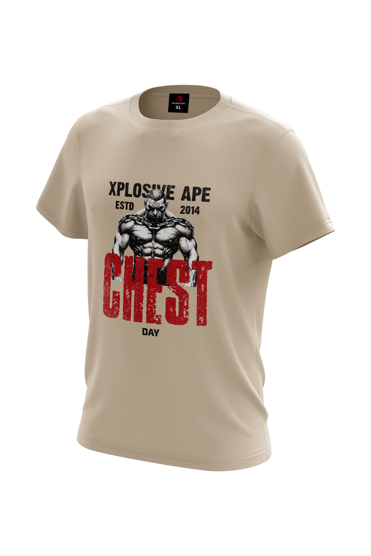 XAPE Chest Day V3 Tee - Sand