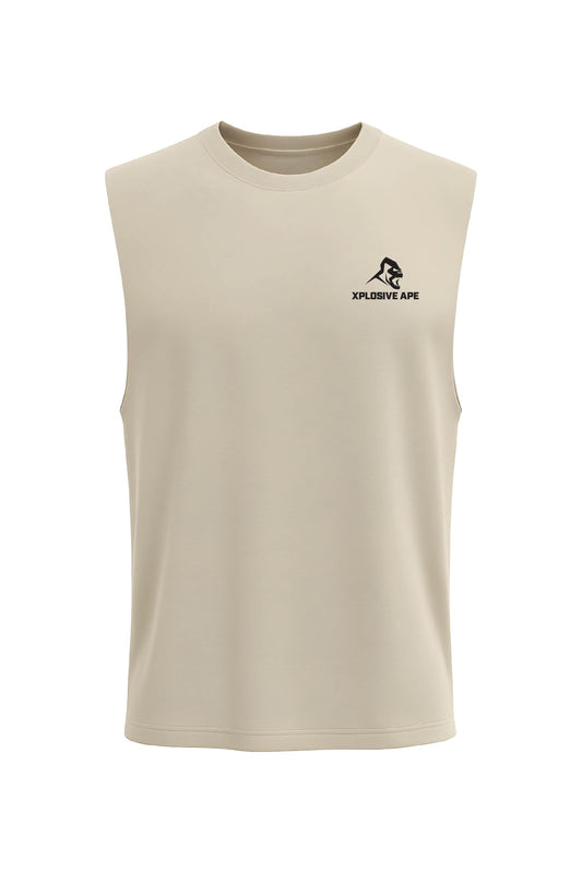 XAPE Classic Drop Arm Tank Top - Sand
