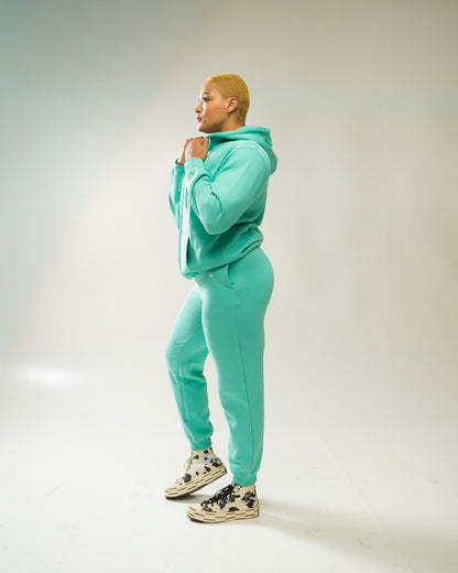 XAPE Core Logo Zip Hoodie - Deep Teal