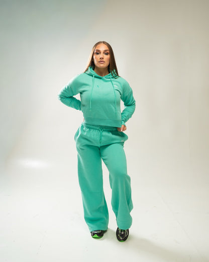 XAPE Core Logo Wide Leg Joggers - Deep Teal