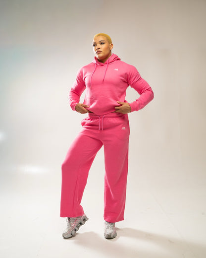 XAPE Core Logo Wide Leg Joggers - Dusty Pink