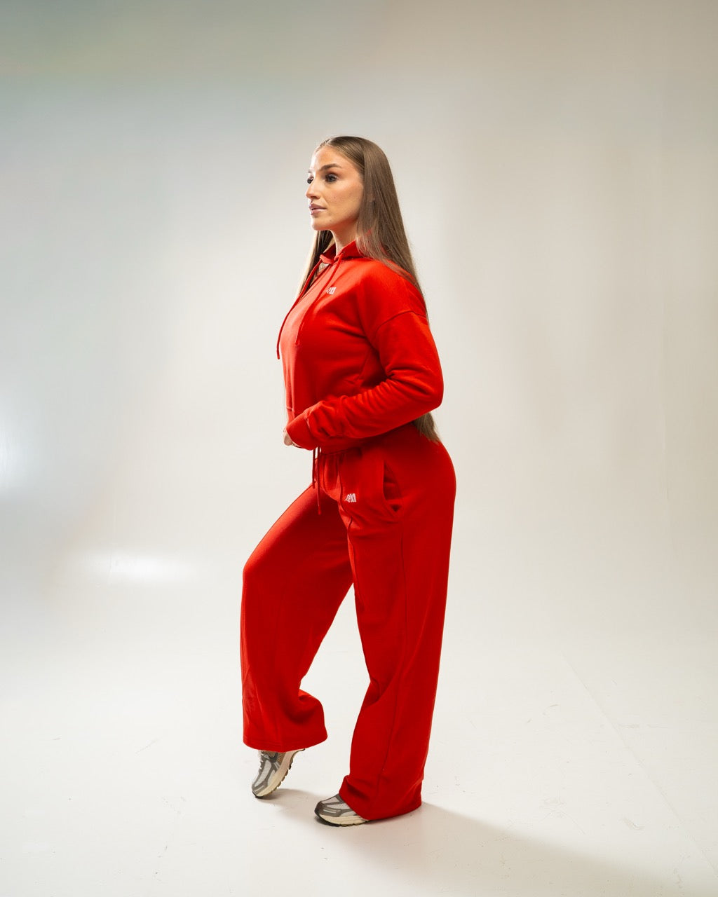 XAPE Core Logo Flared Joggers - Red