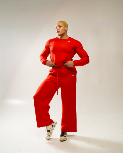 XAPE Core Logo Cropped Sweatshirt - Red