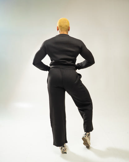 XAPE Core Logo Wide Leg Joggers - Black