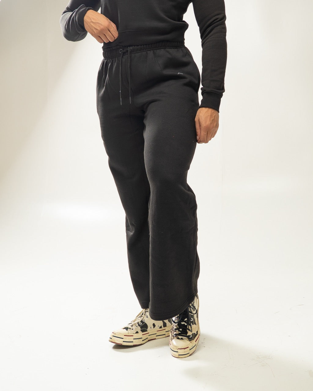 XAPE Core Logo Wide Leg Joggers - Black