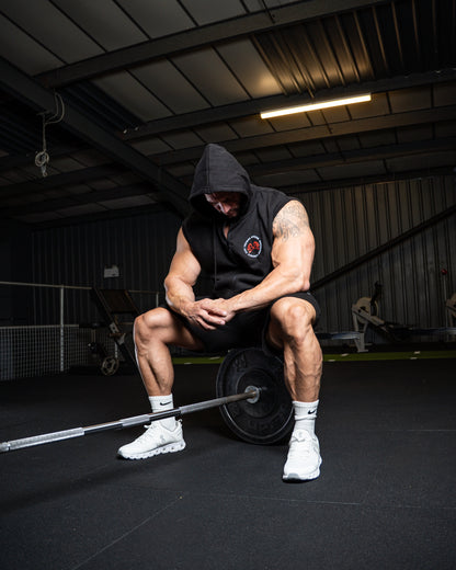 XAPE Training Division Sleeveless Hoodie - Black