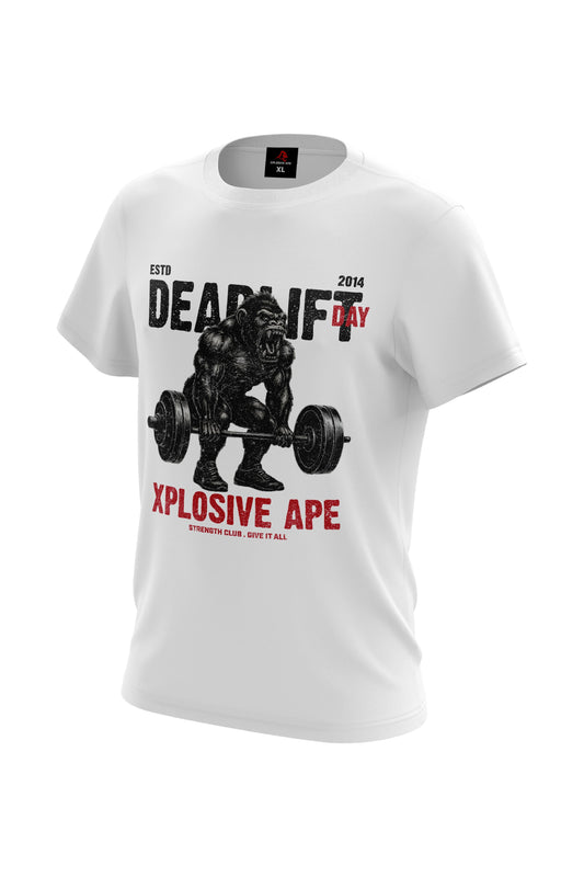 XAPE Deadlift Day V4 Tee - White