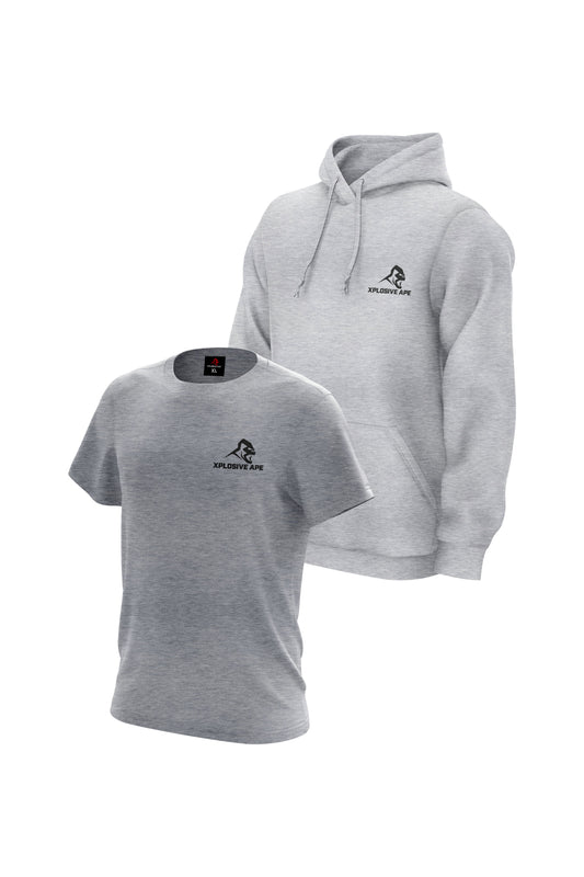 XAPE Essential Tee & Classic Hoodie Combo - Sports Grey