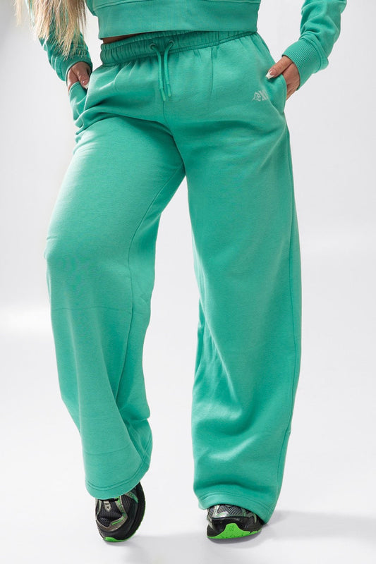 XAPE Core Logo Wide Leg Joggers - Deep Teal