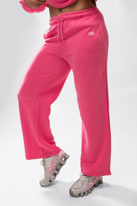 XAPE Core Logo Wide Leg Joggers - Dusty Pink