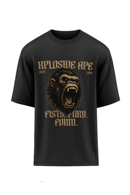 XAPE Fist Fury Oversized Tee - Black