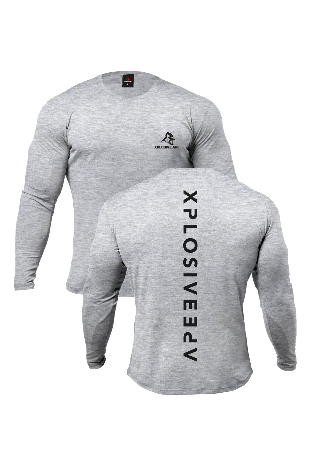 XAPE Futuristic V2 Long Sleeve Tee - Sports Grey