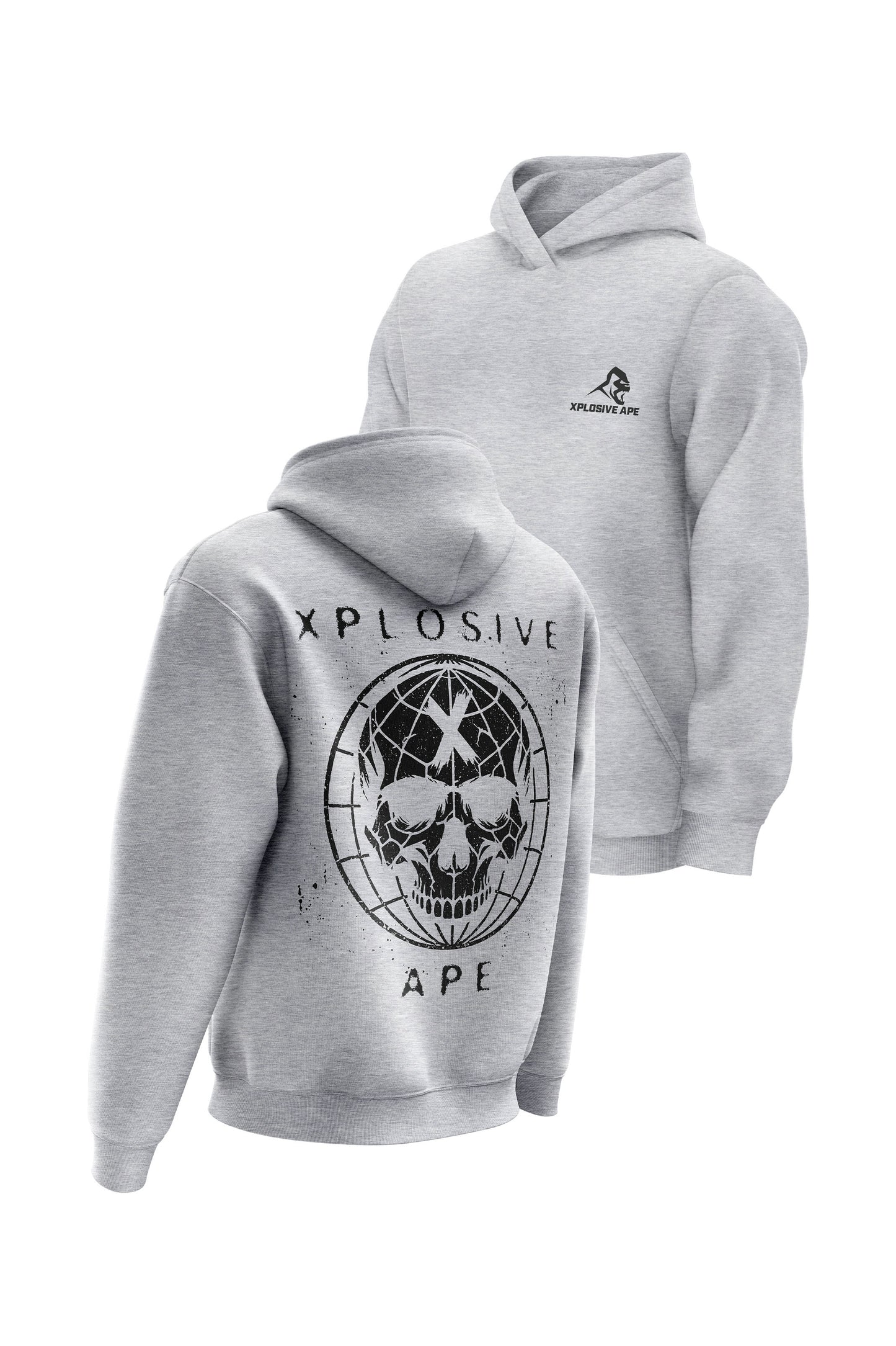 XAPE Global Hoodie - Heather Grey