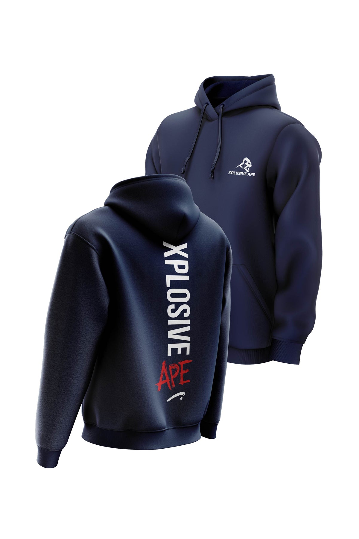 XAPE  Graffiti Hoodie - Navy
