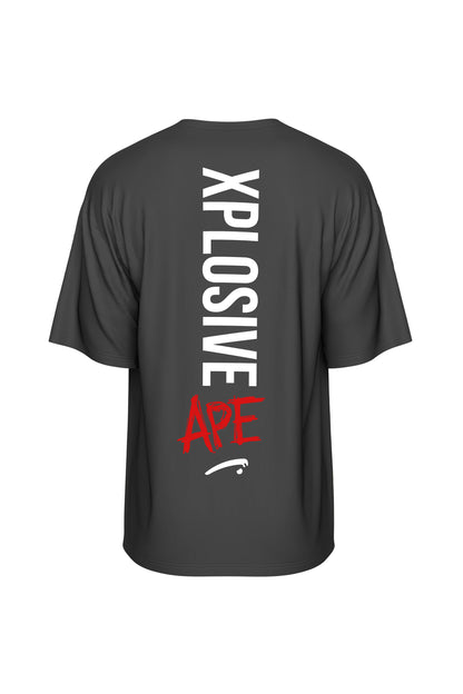 XAPE Graffiti V2 Oversized Tee - Charcoal