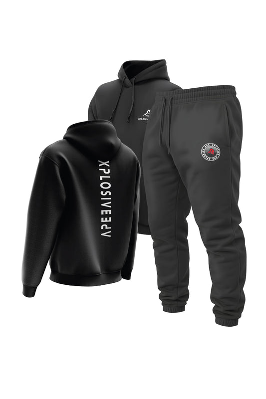 XAPE Futuristic Hoodie & Venus Joggers Combo - Black/Charcoal