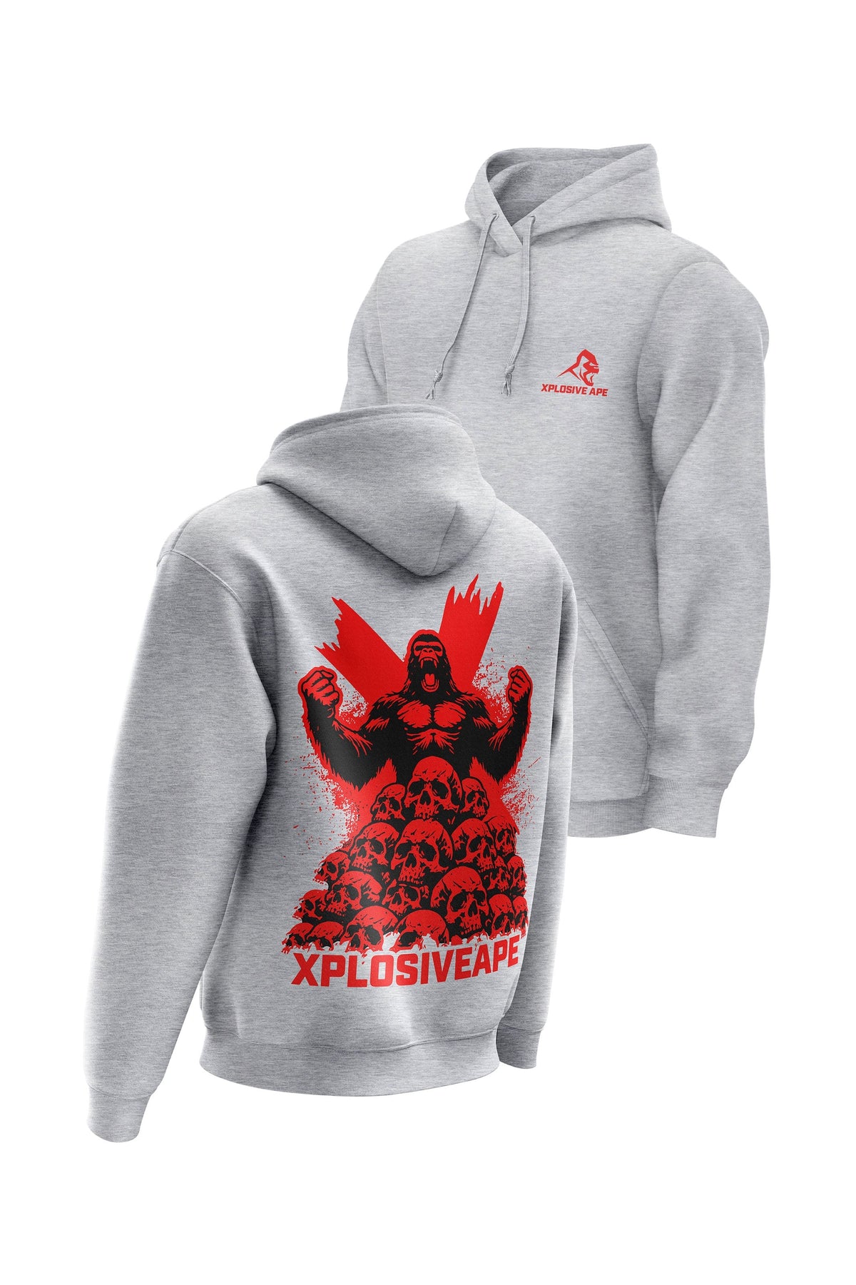 XAPE King Hoodie - Heather Grey